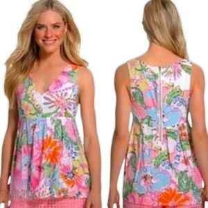 Lilly Pulitzer Floral V-Neck Top
